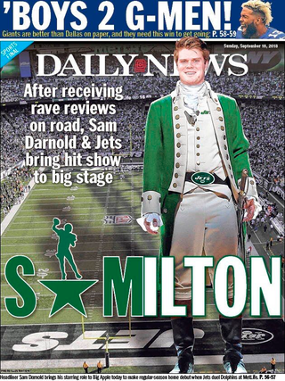 Illustration for article titled This Daily News Sam Darnold Cover Is Terrible; I'm Dying